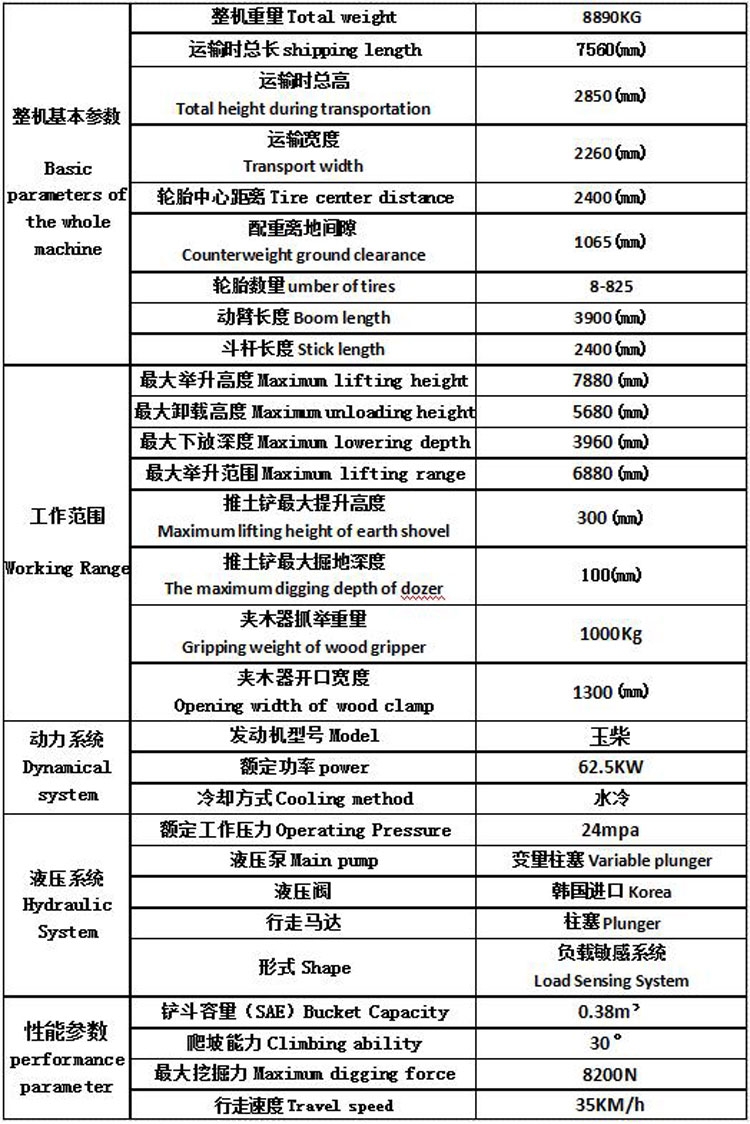 100型轮式抓木机  